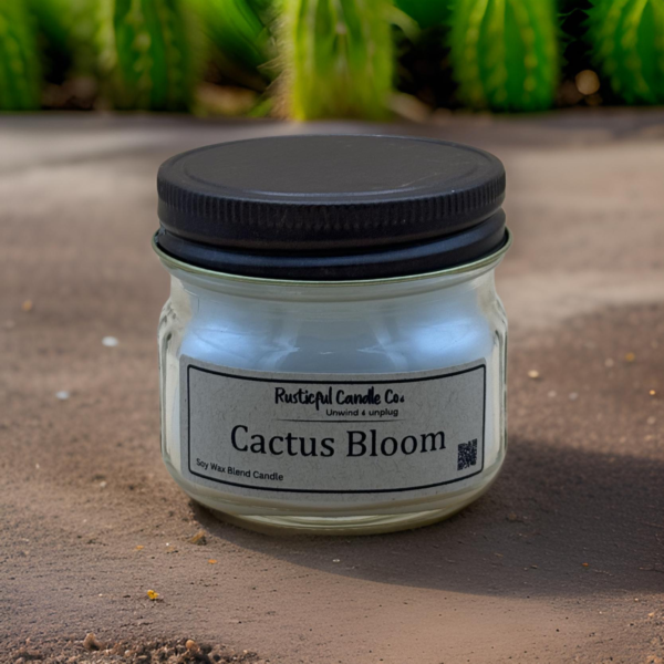 Cactus Bloom 4oz Mason Jar