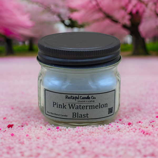 Pink Watermelon Blast 4oz Mason Jar