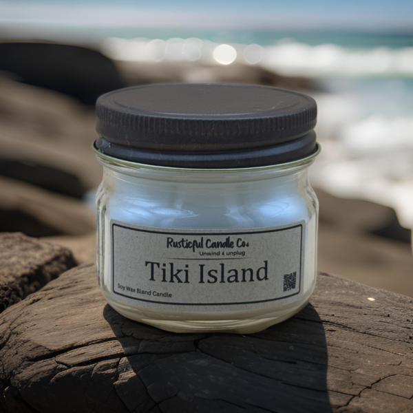 Tiki Island 4oz Mason Jar