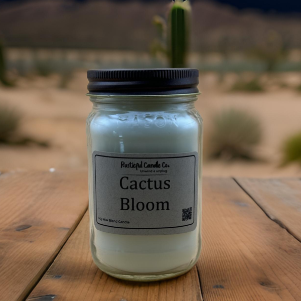 Cactus Bloom 16oz Mason Jar