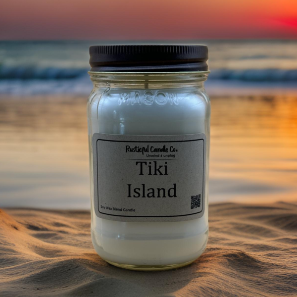 Tiki Island 16oz Mason Jar