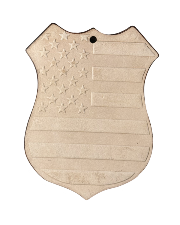 Law Enforcement American Flag Leather Car Freshener