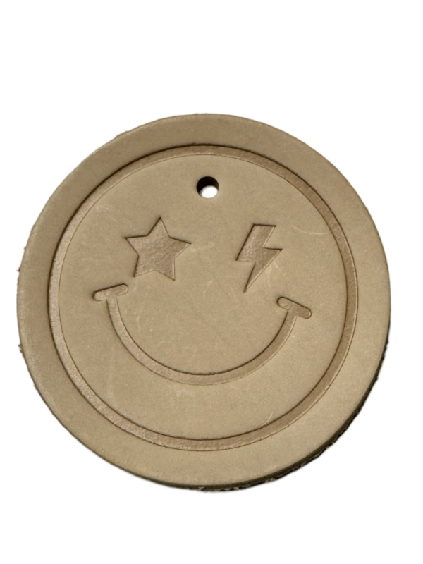 Smiley Face Leather Car Freshener