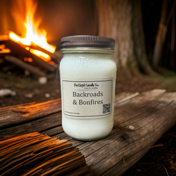 Backroads & Bonfires 16oz Mason Jar