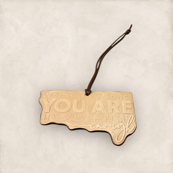 You Are Enough Leather Car Freshener