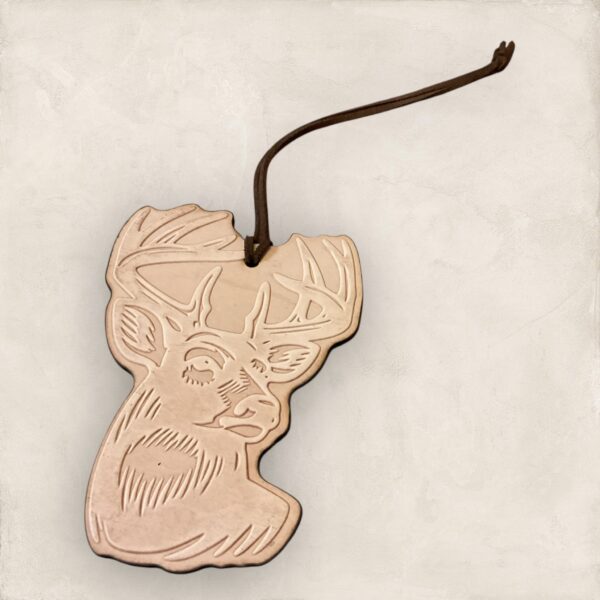 Deer Head Leather Car Freshener