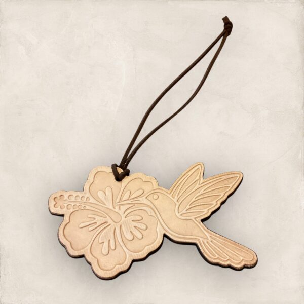 Hummingbird Leather Car Freshener