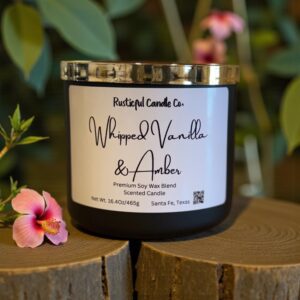 Whipped Vanilla & Amber 3 Wick Scented Candle